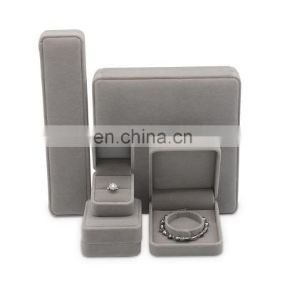 Factory wholesale custom grey velvet jewelry box bracelet box