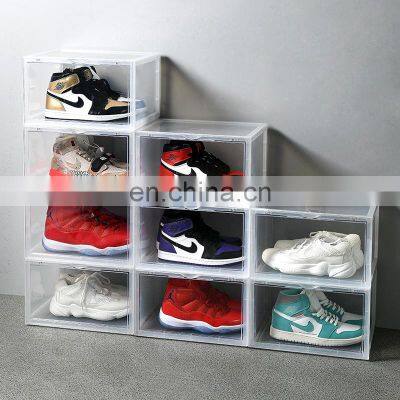 Wholesale Custom Plastic Big Size Transparent Sneaker Display Acrylic Shoe Box Customize Organizer Rack