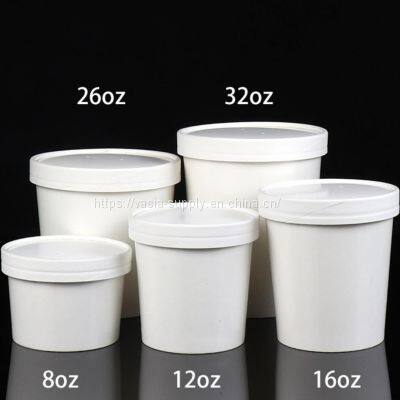 Disposable Kraft Paper Soup Cups with Lids 12oz soup container
