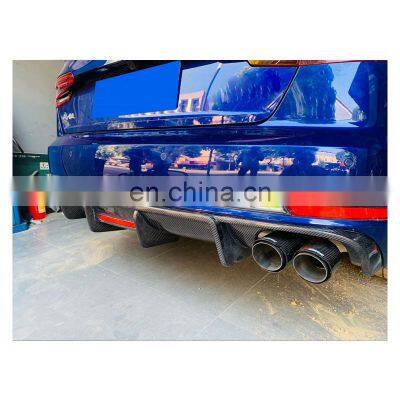 Carbon Fiber Diffuser For Audi A4 S4 B9 KB Style Rear Bumper Diffuser Wet Carbon Fiber Rear Lip for Audi A4 S4 B9 2017 2018 2019 photo-4