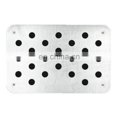 Aluminum Alloy Non-slip Car Cab Carpet Mat Pedal Floor Mat