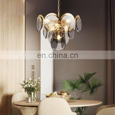 Nordic LED Pendant Light Luxury Circular Hanging Lamp Led Decor Chandelier Light For Hotel Living Dinner Corridor