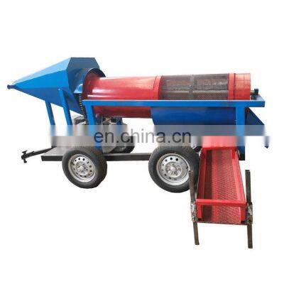 5-10 tons alluvial river gold ore mining equipment movable gold processing drum sieve machine for sale