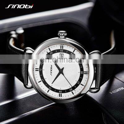 SINOBI Wrist Watch for Men 2021 S9844G Watch Sinobi Gentleman Classic Quartz Watches Motre Homme Black Handwatch