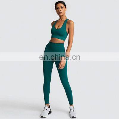 Workout High Waist Hot Sale Sportwear Suits Seamless Knitting Sets Sexy Women Yoga Set