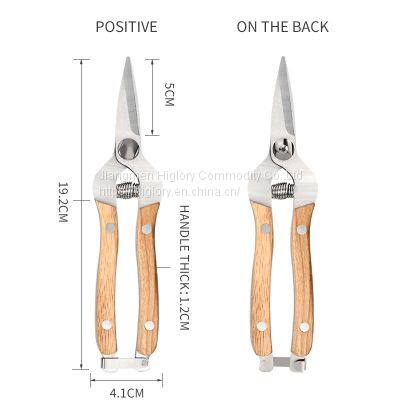 Wholesale Pruning Shears Fruit Garden Stainless Steel Gardening Scissors Garden Tools Flower Bypass Secateurs photo-3