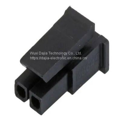 Micro-Fit 3.0 Receptacle Housing, Single Row, 2 Circuits, UL 94V-0, Low-Halogen, Black 436450200