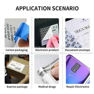 Anti Counterfeit Tamper Proof Labels VOID Tamper Evident Stickers photo-5