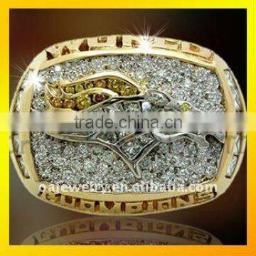 custom championship rings with micro pave CZ setting