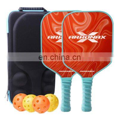 Top Sale Graphite Paddles with 4 Pickleballs and Pickleball Paddle Bag Carbon Fiber Pickleball Paddle Set