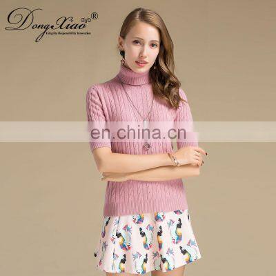 Erdos 2024 Preppy Style Ladies Jumper 100% Cashmere Knitted Sweater With Turtleneck Solid Pattern Winter Season Essential photo-4