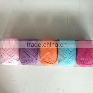 Colorful Environmental Christmas Tinsel Ribbons/Raffia Paper Ribbon Eggs/Wrapping Bow for Gift Packaging