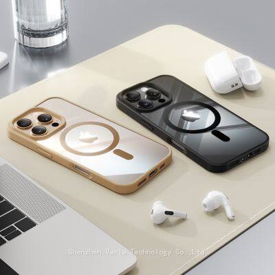 Secure Magnetic Clear Case for iPhone 11/12/13/13 Pro Max/14/15/15 Pro Max – Camera Lens Protection, Anti-Slip Design