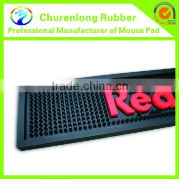Custom Pvc Black Bar Spill Mat Bar Counter Mat Beer Mat Bar Accessories With Printed Logo