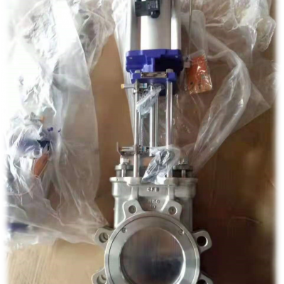 Stainless Steel Knife Gate Valve with Fluorine-Lined Material - Corrosion-Resistant for Chemical Processing and Harsh Media Application