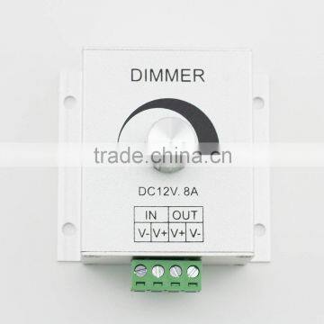 Aluminium Case DC12V 8A Single Channel Knob Dimmer