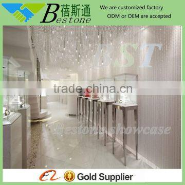 retail shop metal mirrored finish single door metal cabinet fittings