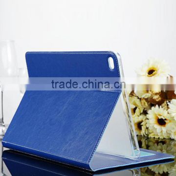 2015 new For iPad 6 case , cowhide Leather case for iPad air 2 ,soft TPU cover for iPad air 2