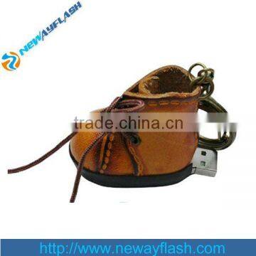 funny leather shoe shape usb flash memory