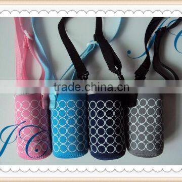 Fashion OEM customized design printing logo different shape wine bottle cooler sleeve