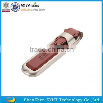 Oem promotional gift cheap large quantity factory 128gb Leather Usb Flash Drive in dubai