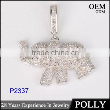 OEM mirco pave diamond 925 sterling silver fashion pendant jewelry wholesale