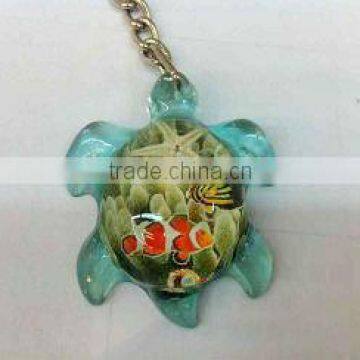 Fashion key chain&keyring,tortoise amber keychain with inclusions