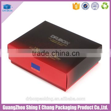 Custom design paper printed gold foil hot stamping packaging for cosmetic