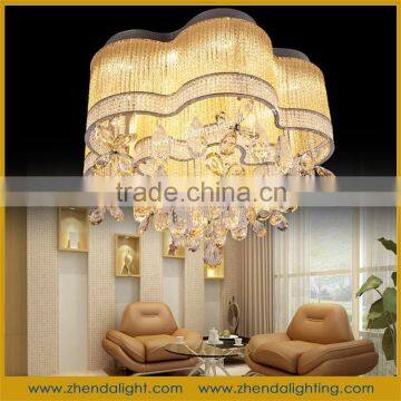 K9 crystal flower pendants lamp &ceiling chandelier light glass shade