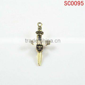 Sword cross alloy accessories special for necklace pendant