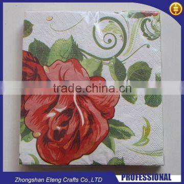 Full colour fllower printed papar napkin