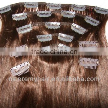 Factory price high quality kids clip in hair pieces 100% human hair best selling