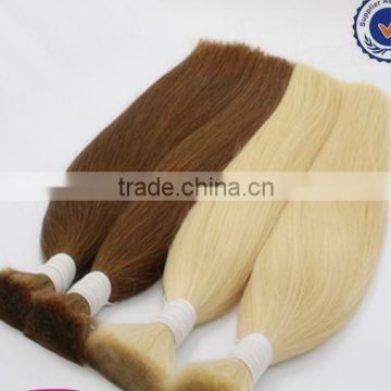 bleached blonde color cuticle remy brazilian hair bulk