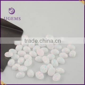 High quality synthetic oval 7*9mm price of white opal stone