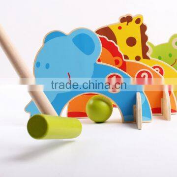 100% Brand New Children's Wooden Intelligence Animal Croquet Toys photo-2