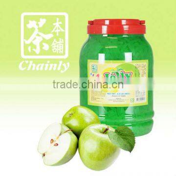 Taiwan Bubble Tea Materials Green Apple Cube Shape Fruit Jelly