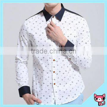 European Lapel Style Autumn Men Long Sleeve Shirts