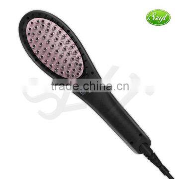 Digital electric hair straightening brush hair straightener fancy hair brush