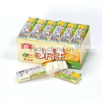 lemon chewing gum stick