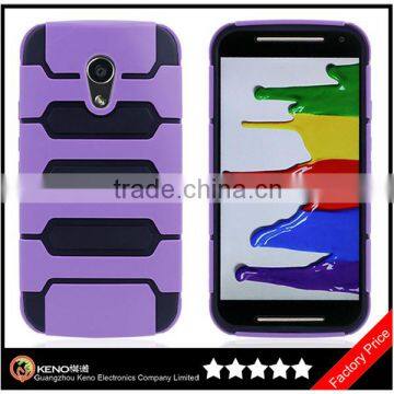 Keno Hot Sale Anti-slide Hybrid Slim Armor Back Cover for MOTO G2 XT1068 TPU+PC Case