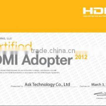 HDMI Licensing,LLC Certified HDMI Adoptor 2012