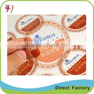 Fancy custom self adhesive sticker skin care label sticker with high quality