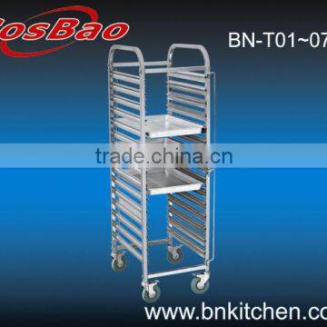 Stainless steel kitchen trolley