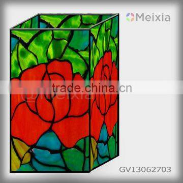 GV13062703 wholesale elegant tiffany style stained glass vase for home decoration