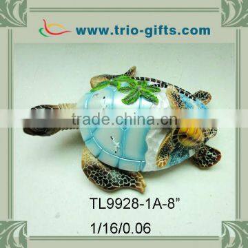 Hot sale new resin turtle decoration with palm tree designs                        
                                                Quality Choice