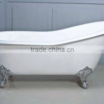 1700mm Long Classic Slipper Cast Iron Bath Tub With Gold Clawfoot photo-2