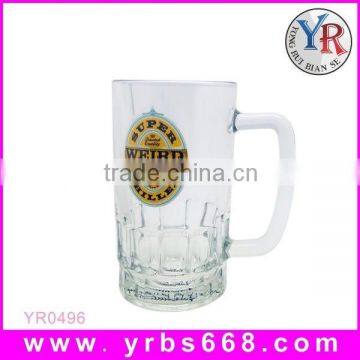 2014 Factory wholesale stock price beer mug glass