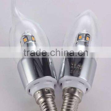 Hotsale Hight Quality Approved Dimmable E14 Base SMD2835 Light Bulb 3W/5W Led Candle Light