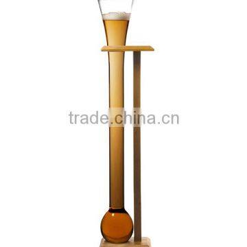 Sodalime Long straight neck yard beer glass customized size in stocks popular club glassware supplier