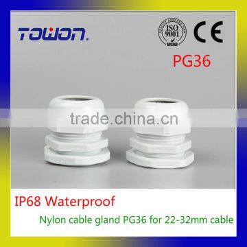 22-32mm Cables White Plastic PG36 Water Proof cable gland